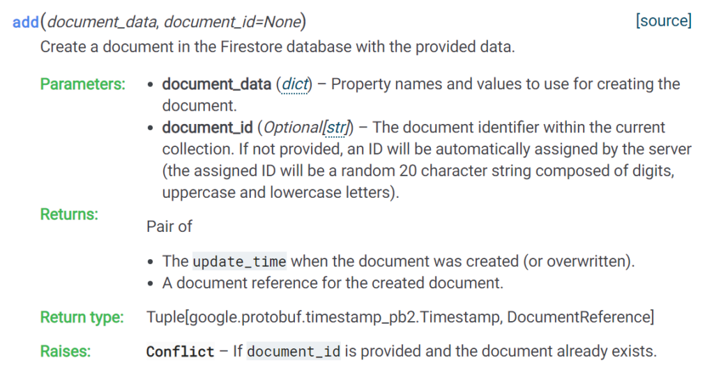 Add documentation - Firestore