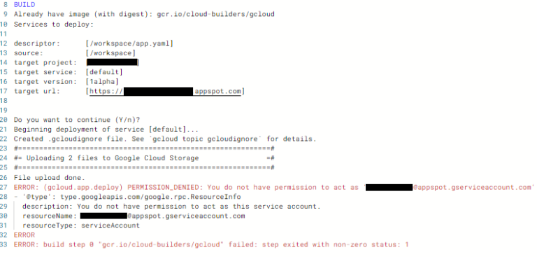 Cloud Build Failure: You do not have permission to act as (Service ...